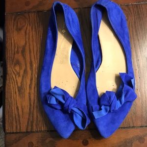 Italian blue suede flats